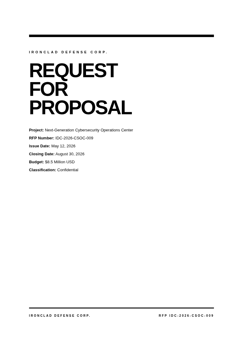 Monochrome Request for Proposal